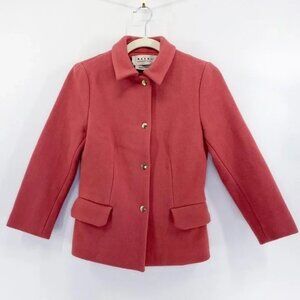 𝅺MARNI Salmon Pink Commessa Wool Tailored Peacoat